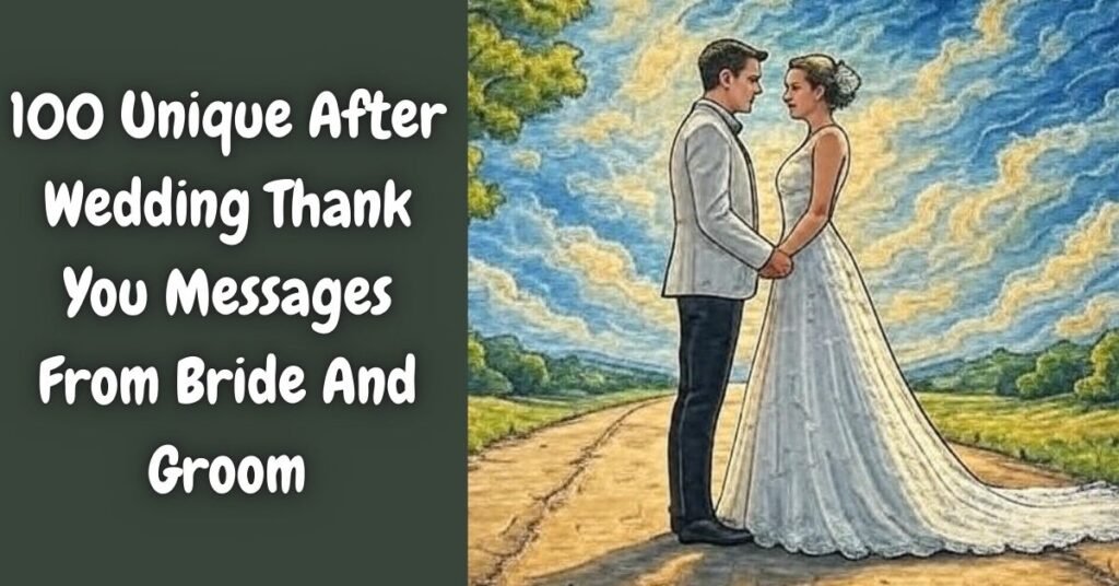 100 Unique After Wedding Thank You Messages From Bride And Groom