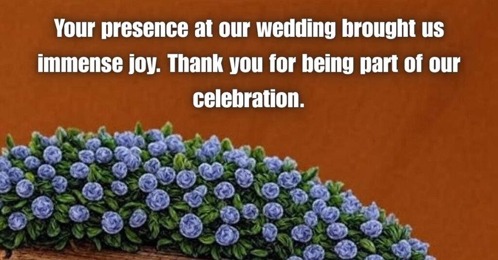 Sweet Appreciation Message After Wedding
