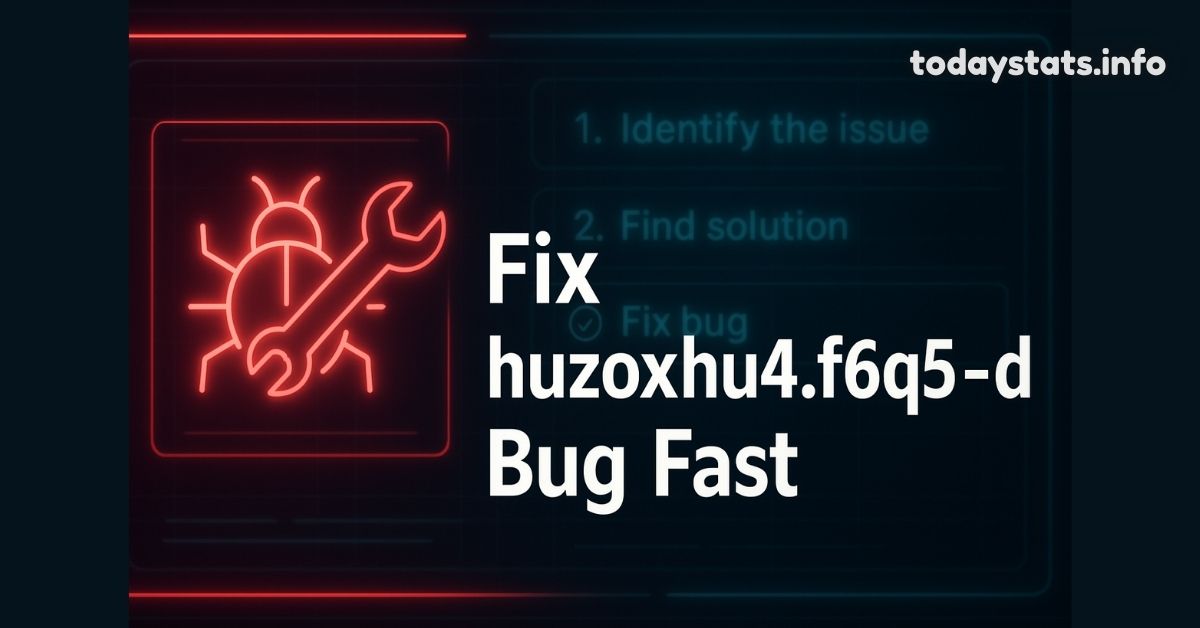 Fix huzoxhu4.f6q5-3d Bug Fast: Step-by-Step Complete Guide