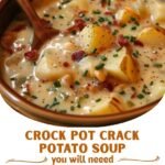 Crock Pot Crack Potato Soup – Creamy, Cheesy & Addictively Cozy! Crock Pot Crack Potato Soup – Creamy, Cheesy & Addictively Cozy!