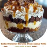 Decadent Salted Caramel Brownie Cheesecake Trifle Recipe Decadent Salted Caramel Brownie Cheesecake Trifle Recipe