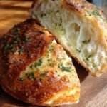 Garlic and herb sourdough bread