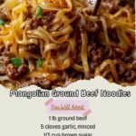 Mongolian Ground Beef Noodles Mongolian Ground Beef Noodles